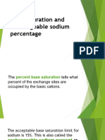 Base Saturation and Exchangeable Percentage