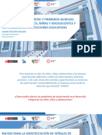 Riesgos en Salud Mental Y Primeros Auxilios Psicológicos en Niños, Niñas Y Adolescentes Y Sus Familias en Instituciones Educativas