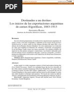 Destinadas A Un Destino: Los Inicios de Las Exportaciones Argentinas de Carnes Frigoríficas, 1883-1913