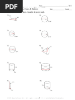 Volume - of - Cylinders - Cones - and - Spheres Worksheet