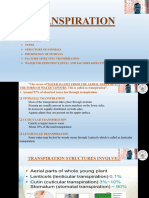 BOT 121 Transpiration 