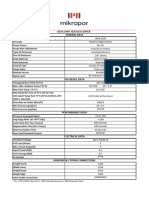 Specification - Dryer - MDA 1250