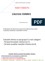 Proiect Didactic: Calcule Chimice