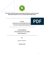 The Effects of Internet Usage To The Academic Performance of The TVL Senior High School Students of Francisco Bangoy National High School