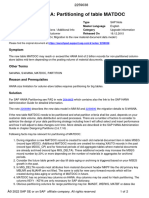 S/4HANA: Partitioning of Table MATDOC: Symptom