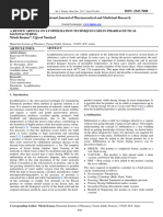 A Review Article On Lyophilization Techniques Used in Pharmaceutical Manufacturing