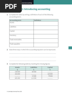 IGCSE & OL Accounting Worksheets