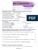 Evaluation Le Subjonctif Présent - 5ème