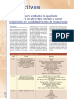 Valores Guia para Avaliação Da Qualidade Microbiológica de Alimentos Prontos A Comer