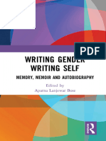 Writing Gender Writing Self Memory, Memoir and Autobiography (Aparna Lanjewar Bose