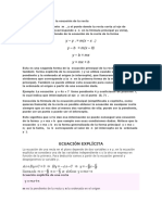 Forma Simplificada de La Ecuación de La Recta