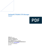 Netapp® Dta2800 Dta Manager: Readme