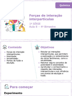 Forças de Interação Interpartículas: 1 Série Aula 8 - 4 Bimestre