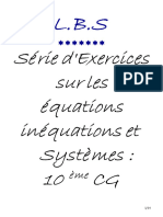 Exercices Équations - Inéquations - Systèmes