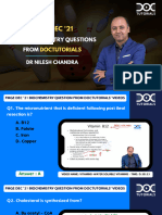 FMGE DEC '21 Biochemistry Questions From DocTutorials