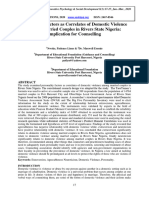 Personality Factors As Correlates of Domestic Violence