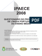 Spaece 2008 Questionario Professor em MT