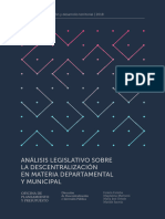 Analisis Legislativos Sobre Descenralizacion Departamental