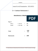 2021 AL Combined Mathematics Marking Scheme English Medium