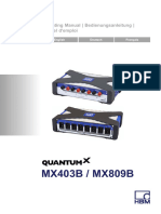 MX403B / MX809B: Operating Manual - Bedienungsanleitung - Manuel D'emploi