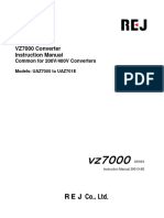 VZ7000 Converter Instruction Manual: Common For 200V/400V Converters