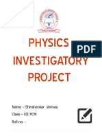 Physics-Investigatory-Project For Shiv