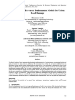 Comparison of Pavement Performance Models For Urban Road Damage