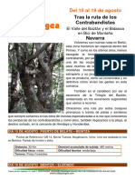 Tras La Ruta de Los Contrabandistas: Del 15 Al 19 de Agosto