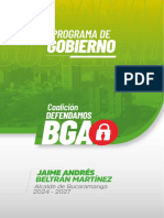 Programa de Gobierno DEFENDAMOS BUCARAMANGA 2024 - 2027 - Jaime Andrés Beltrán ALCALDE (Versión FINAL)