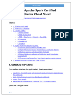 Databricks Apache Spark Certified Developer Master Cheat Sheet