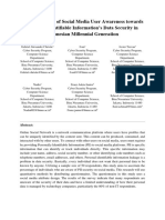 A Survey Study of Social Media User Awareness Towards Personal Identifiable Information's Data Security in Indonesian