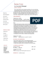 Key Account Manager CV Template