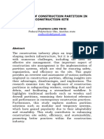 Methods of Construction Partition