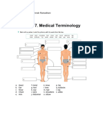 Week 7. Medical Terminology: NAMA: Novianti Nur Rahmah Ramadhani Kelas: 2A Nim:2110035032