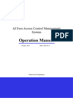 Operation Manual of AI Face Access Control Management System