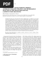 Weinbeer - Kalko. 2004. Morphological Characterictics Predict Alternate Foraging Strategy and Microhabitat Selection in The Orange-Bellied Bat