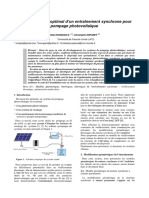 Dimensionnement Optimal Dun Entrainement Synchrone Pour Une Application de Pompage Photovoltaique