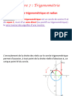 1 Spé Cours CH7 Trigonométrie 1ère Partie A PROJETER