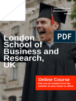 Master of Business Administration - 24 Months - Delivered Online by LSBR, UK