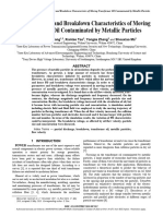 Partial Discharge and Breakdown Characteristics of Moving Transformer Oil Contaminated by Metallic Particles