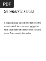 Geometric Series