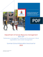 BDO 329 Summer School Information Brochure 2023