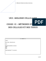 UE2 12 Méthodes Détude Des Cellules Et Des Tissus