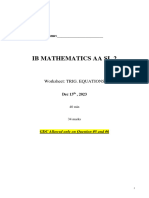 Trig Equations