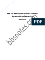 BBS 3rd Year Foundation of Financial Systems Model Question