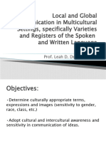 Global Comm in Multicultural Setting