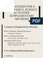 Lesson 9 Strategies For A Successful Science Activities