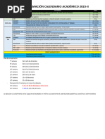 Reprogramación Calendario Academico 2023-Ii