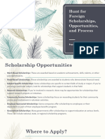 Scholarship Hunt & Opportunities