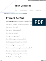 ESL Conversation Questions - Present Perfect PDF